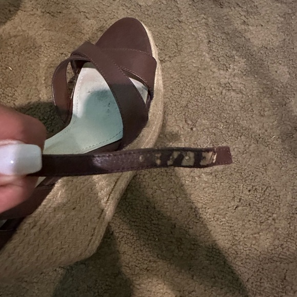 BCBG Ankle Strap Espadrille Wedge Sandals. Brown size 9 - Picture 6 of 8